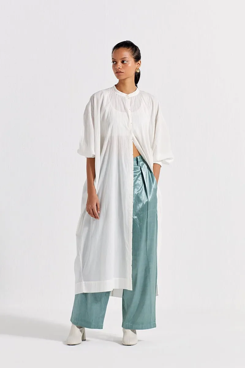 Pintuck Kaftan - White