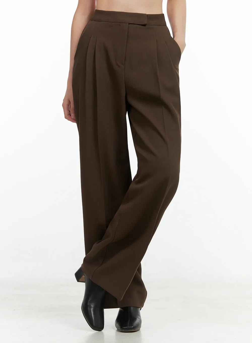 Pintuck  Wide Leg Trousers OO416