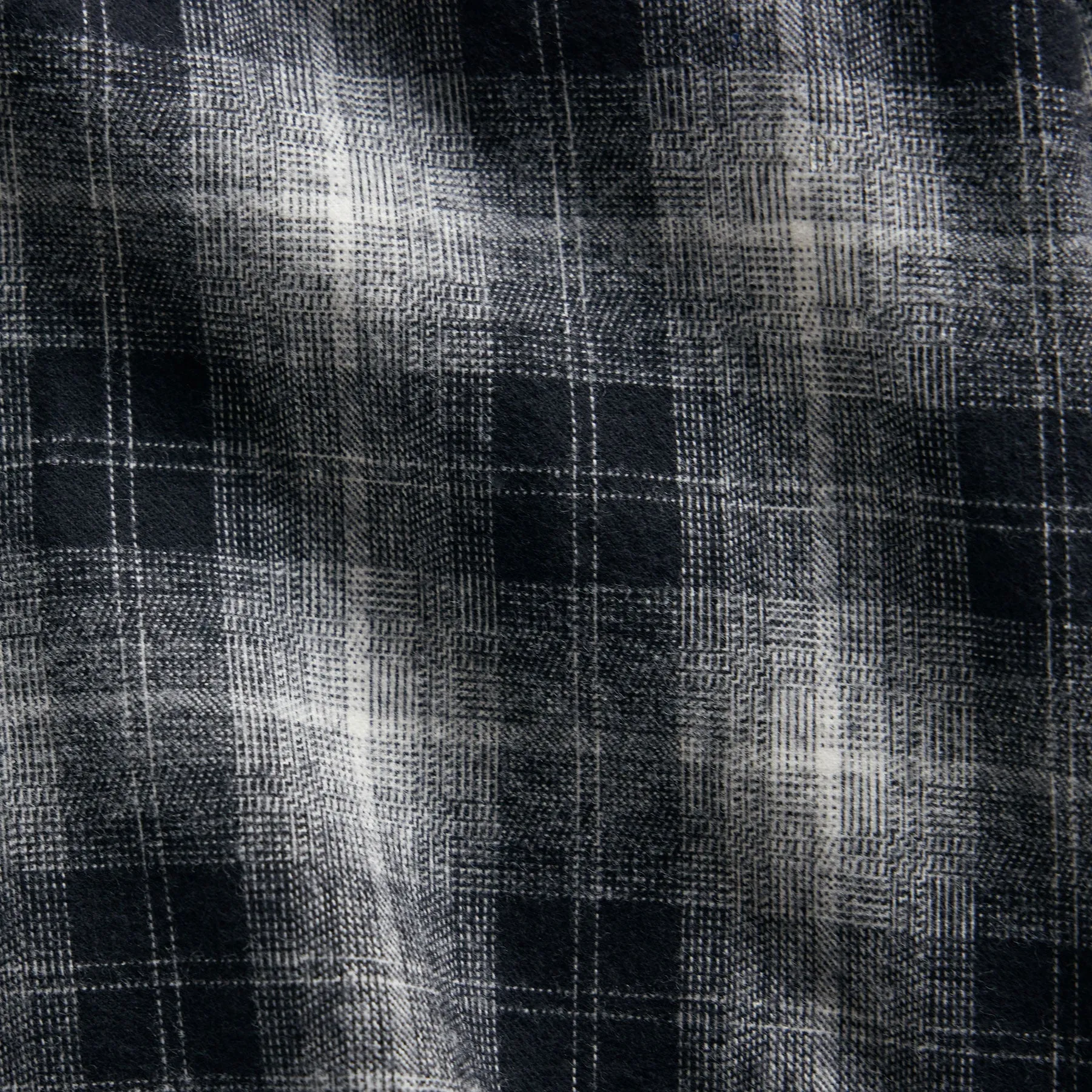 Plaid Flannel Shirt - Black/White