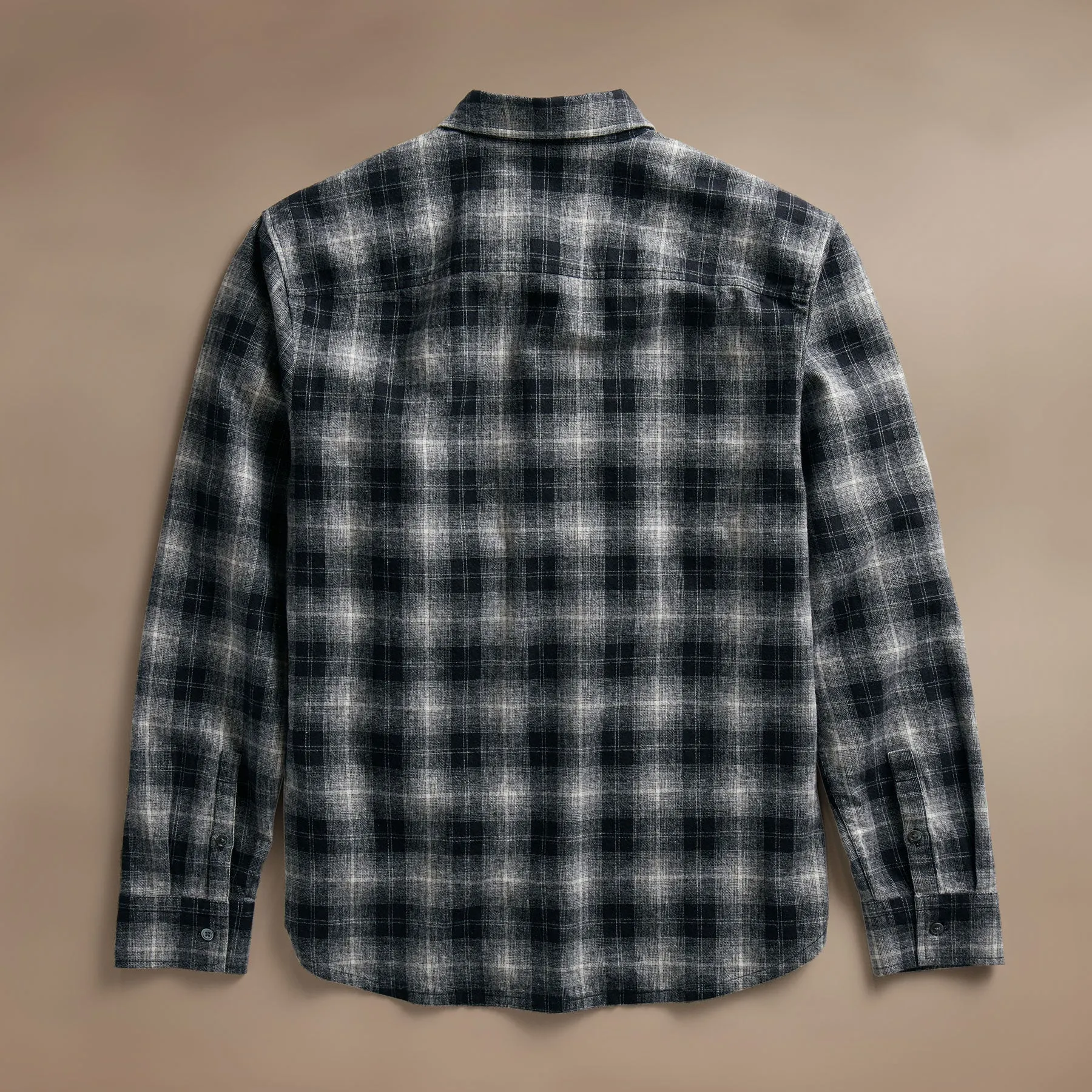 Plaid Flannel Shirt - Black/White