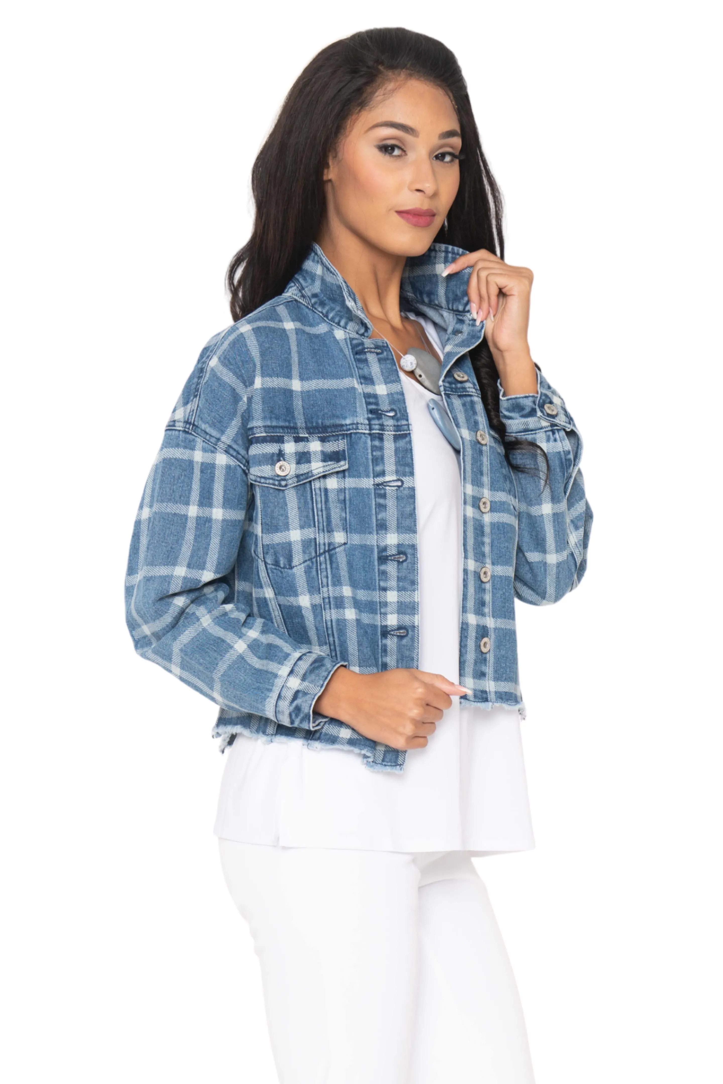 Plaid Jean Jacket Lior Paris