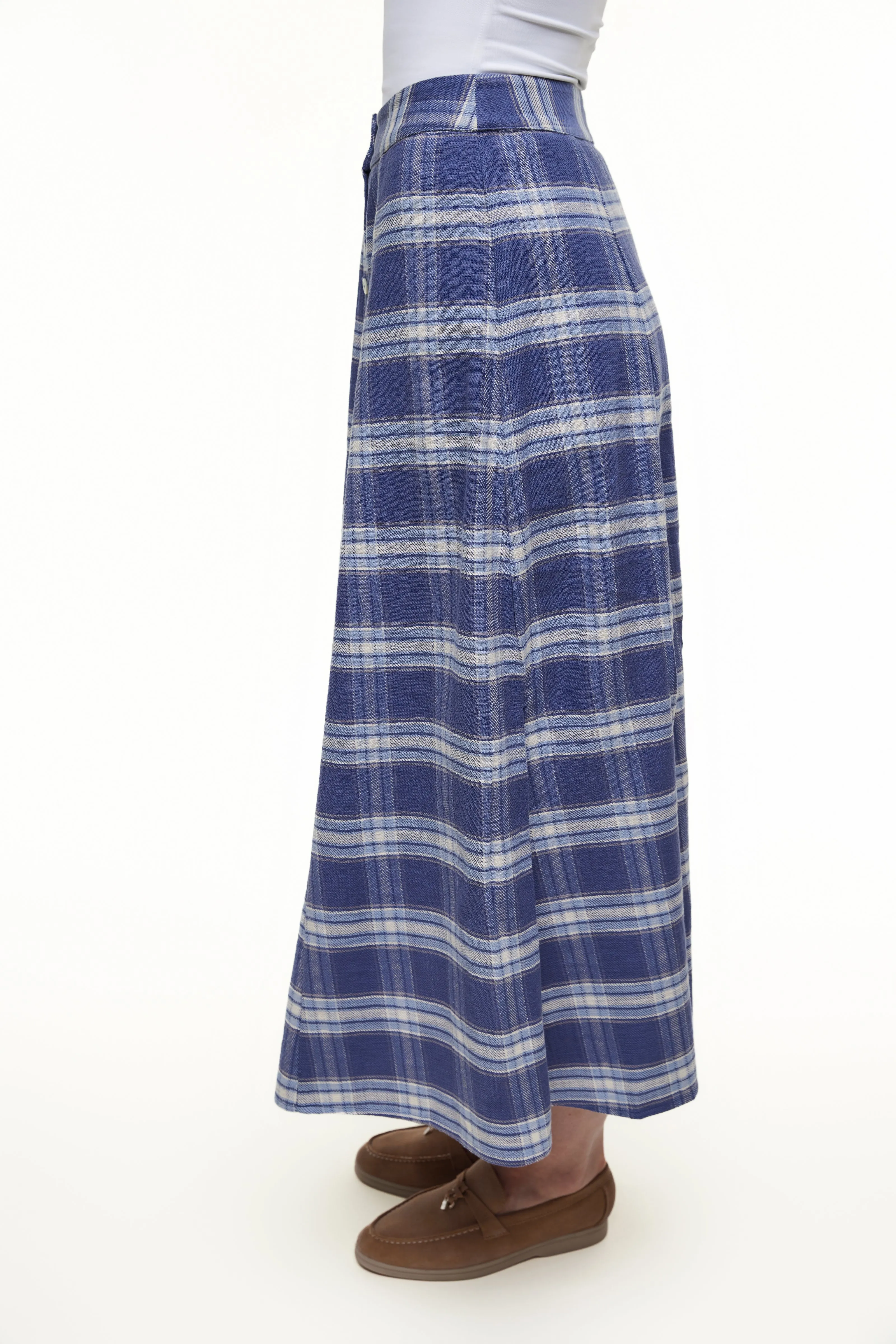 Plaid Midi Skirt