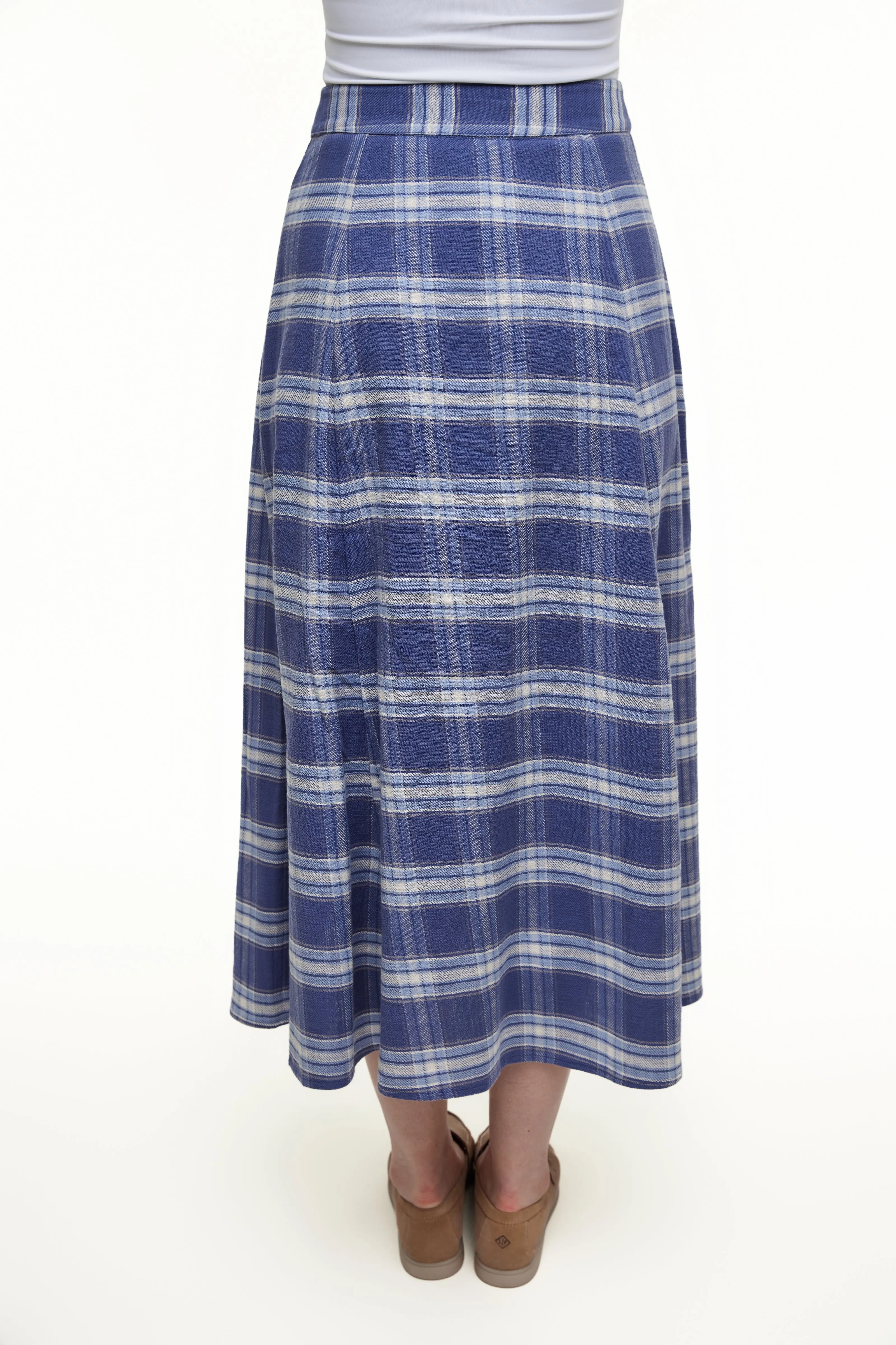 Plaid Midi Skirt