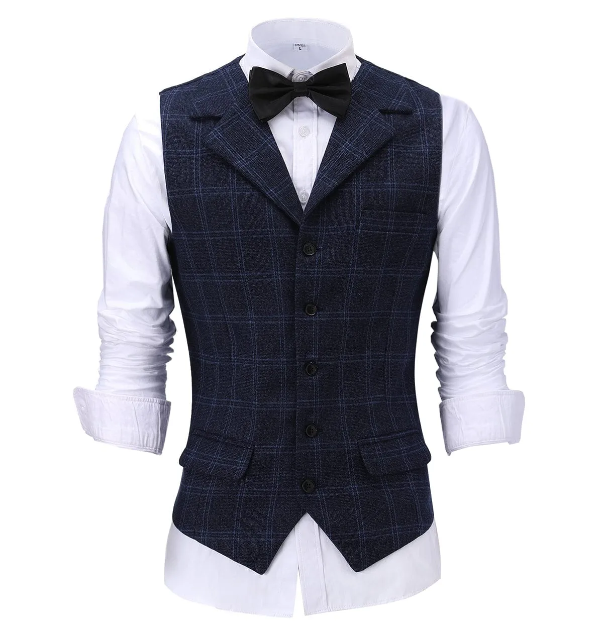 Plaid Notch Lapel 3 Pieces Mens Suit For Wedding (Blazer vest Pants)