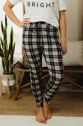 Plaid Printed Joggers