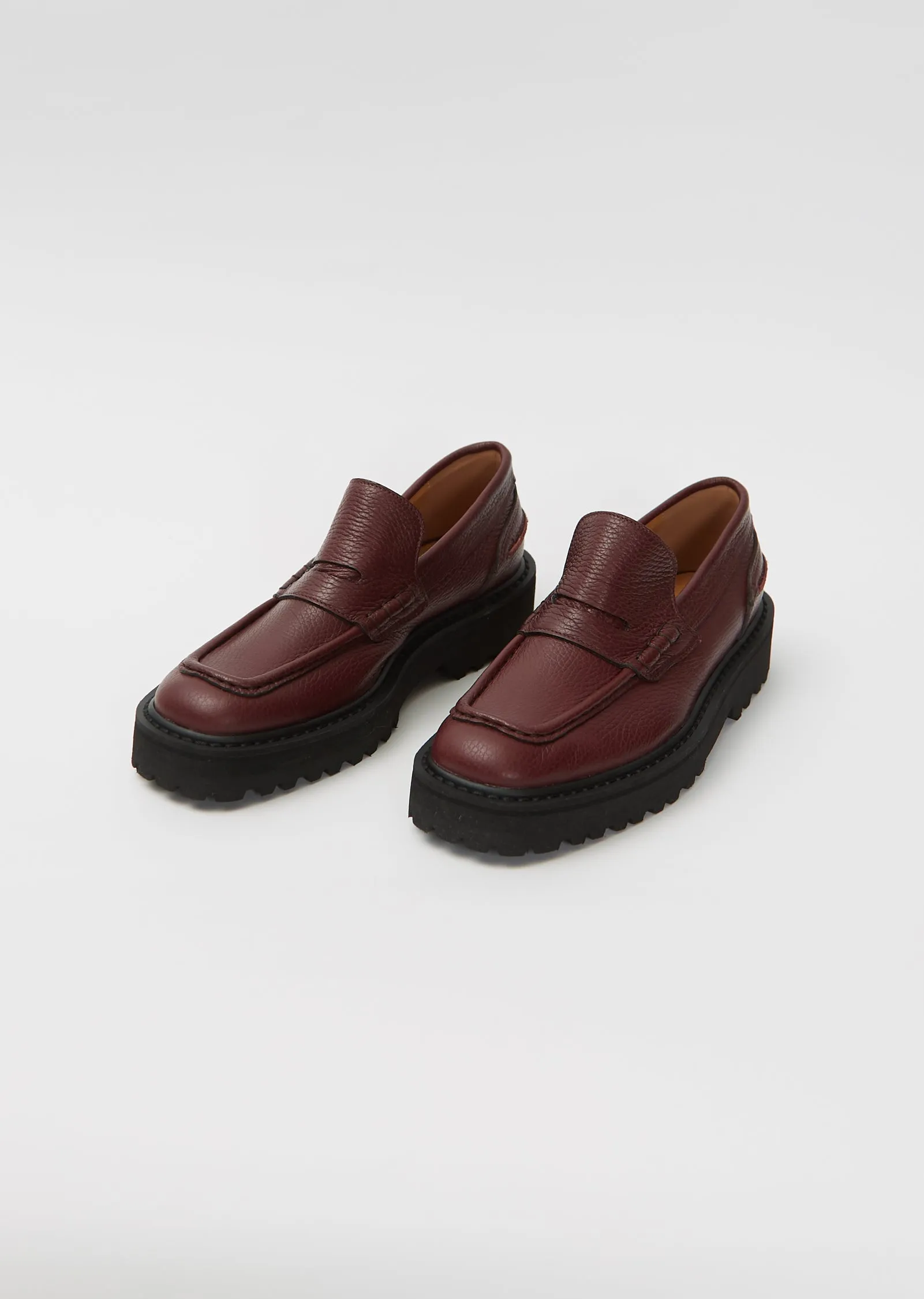 Platform Loafers — Bordeaux