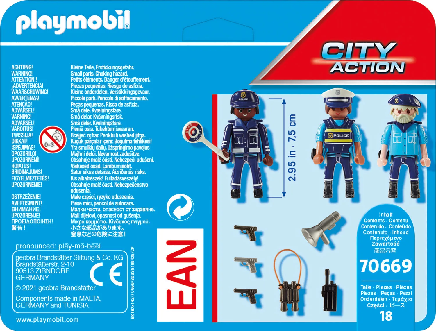 Playmobil 70669 City Action Police Figure Set