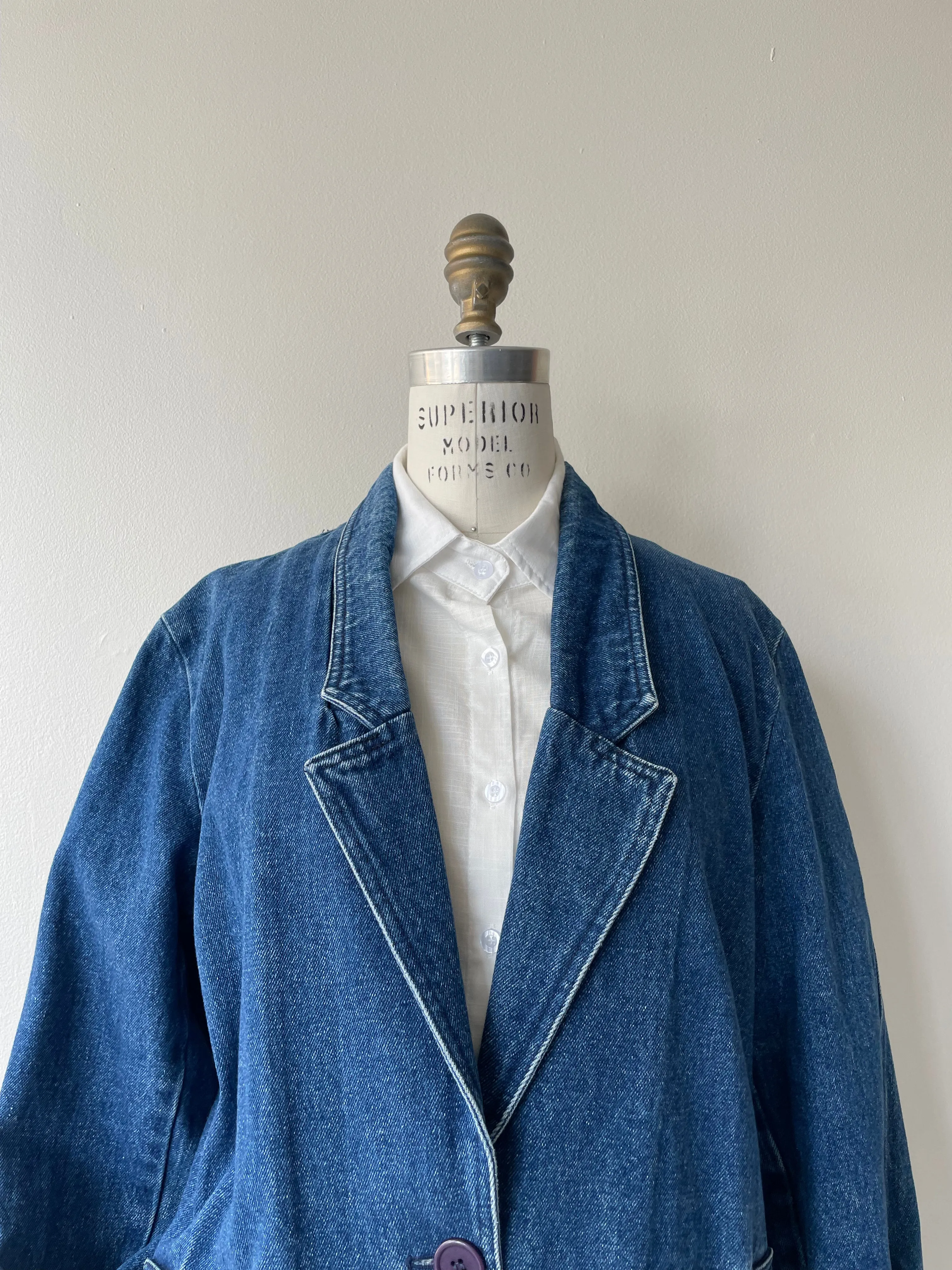 Plaza Denim Overcoat | 1980s