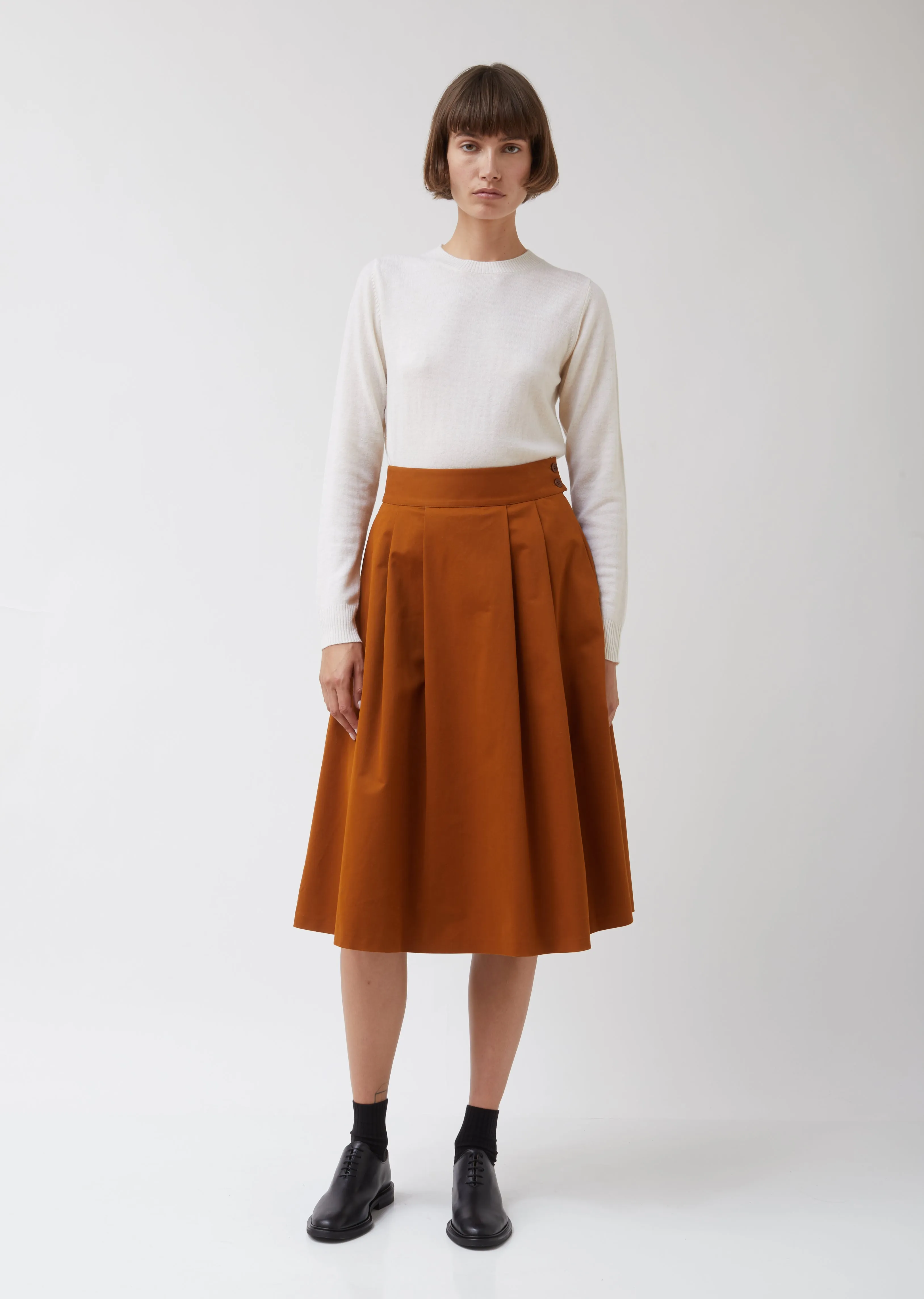 Pleat Front Skirt