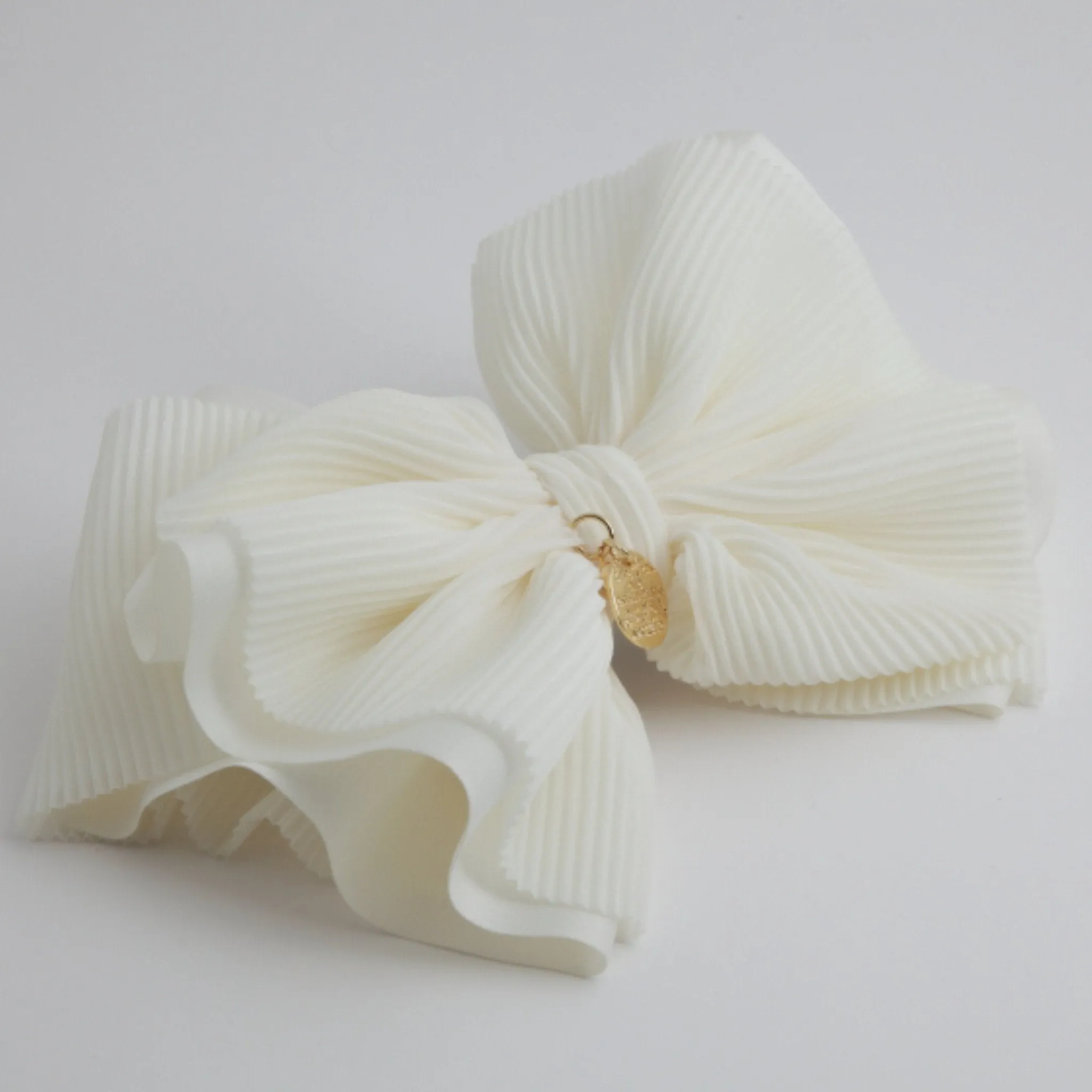 Pleat Layer Hair Bow French Hair Barrette Women Hair Accessories Big Bow hair Barrette