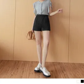 PLEAT SUIT WIDE LEG SHORTS PANTS