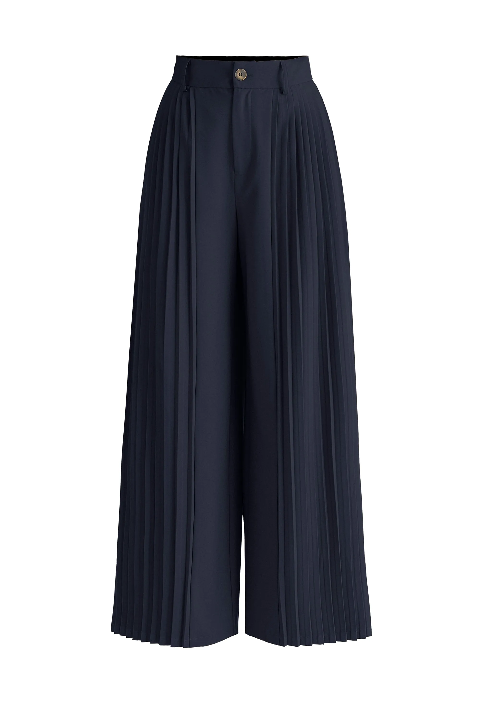 Pleated Wide Leg Trousers