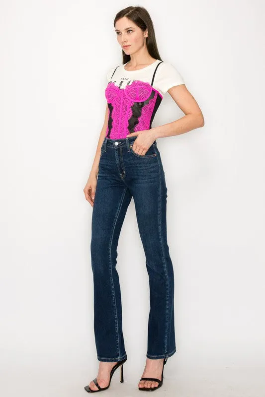 Plus Allison High Rise Skinny Bootcut Jeans