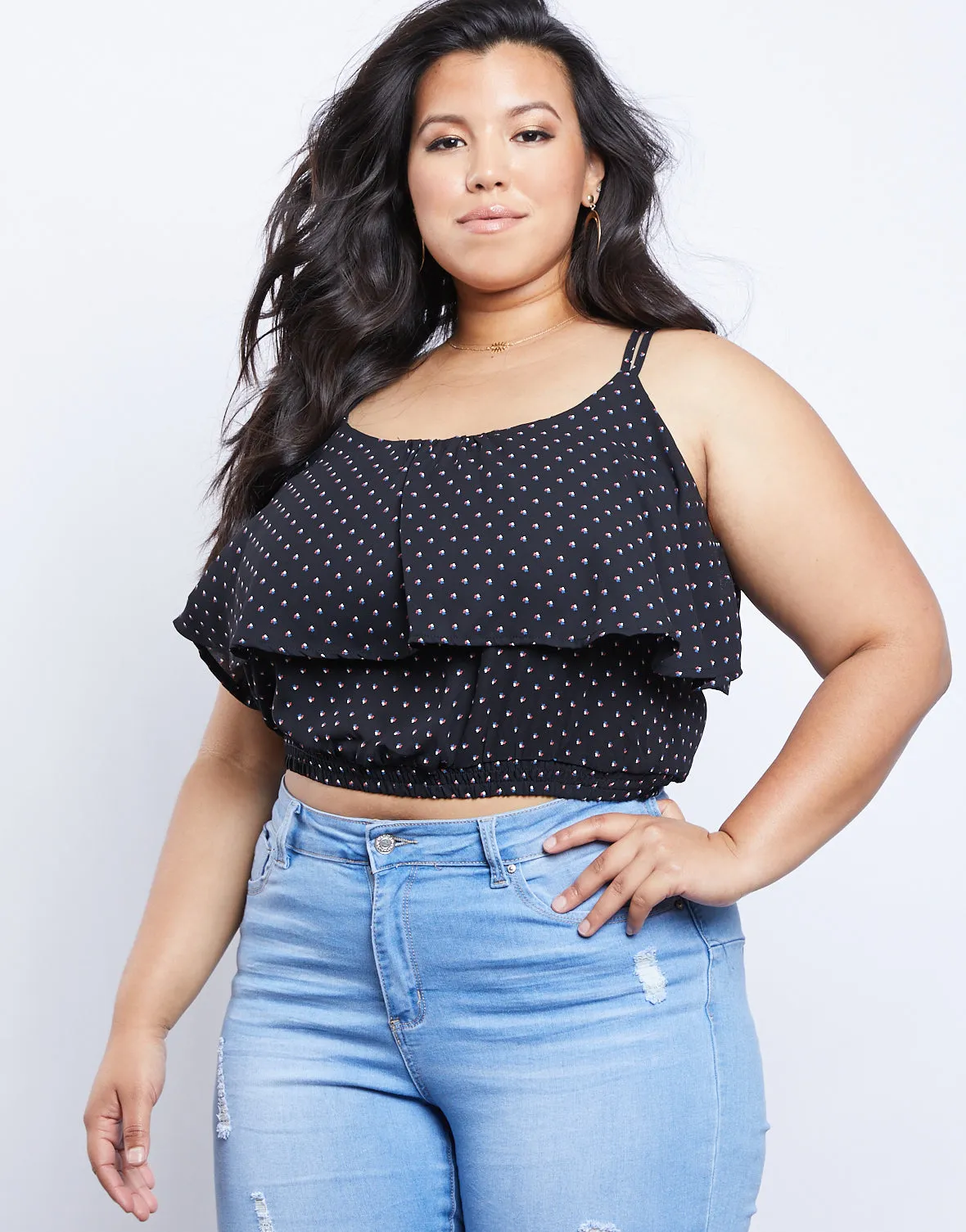 Plus Size Jevan Dotted Top