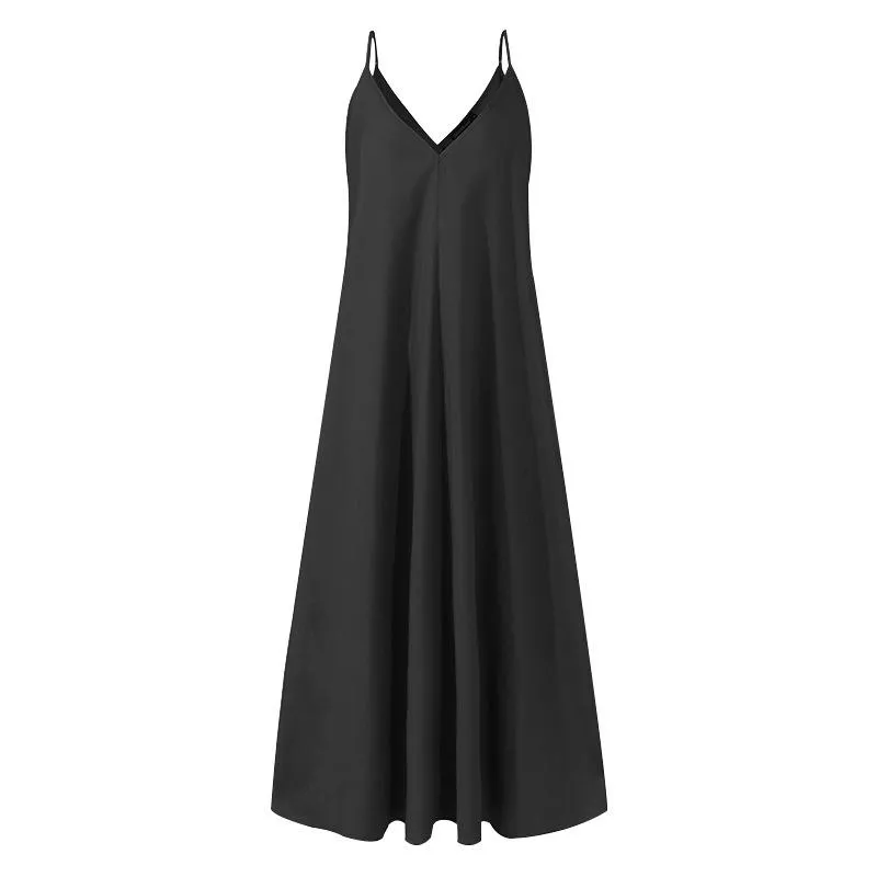 Plus Sizes Sexy Backless Loose Long Dresses