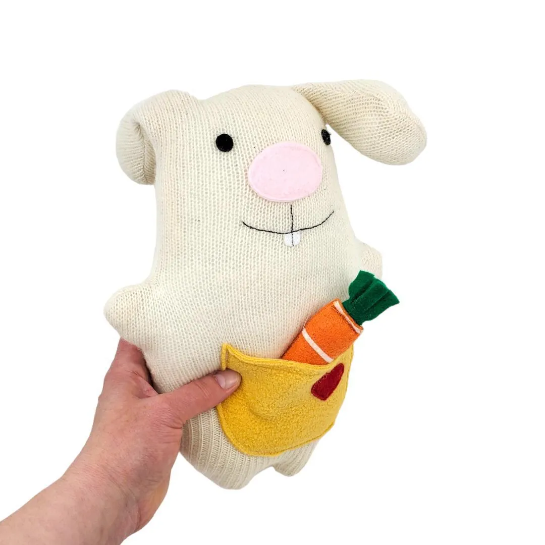 Plush - Bunny with Carrot Treat by Happy Groundhog Studio