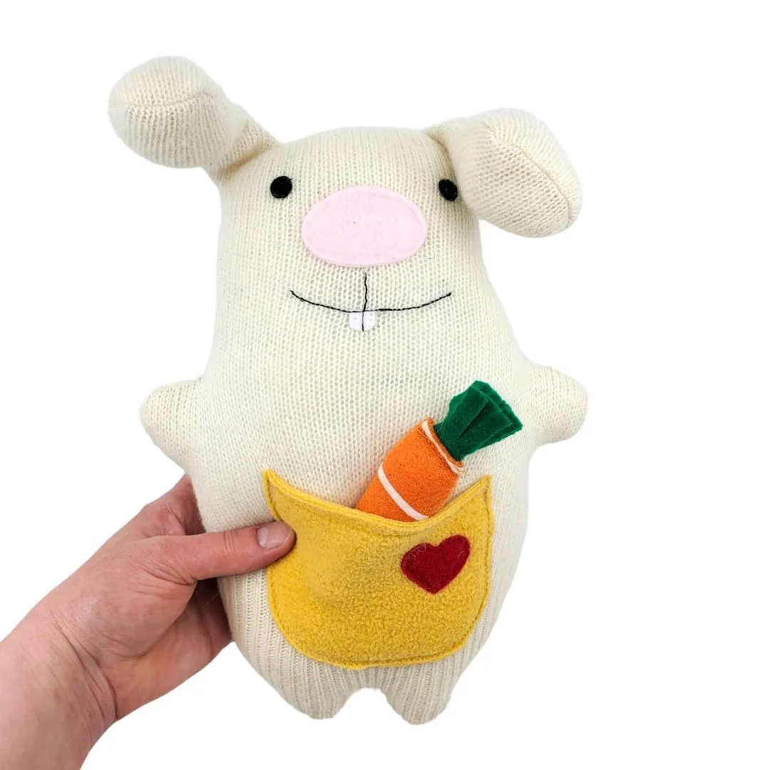 Plush - Bunny with Carrot Treat by Happy Groundhog Studio