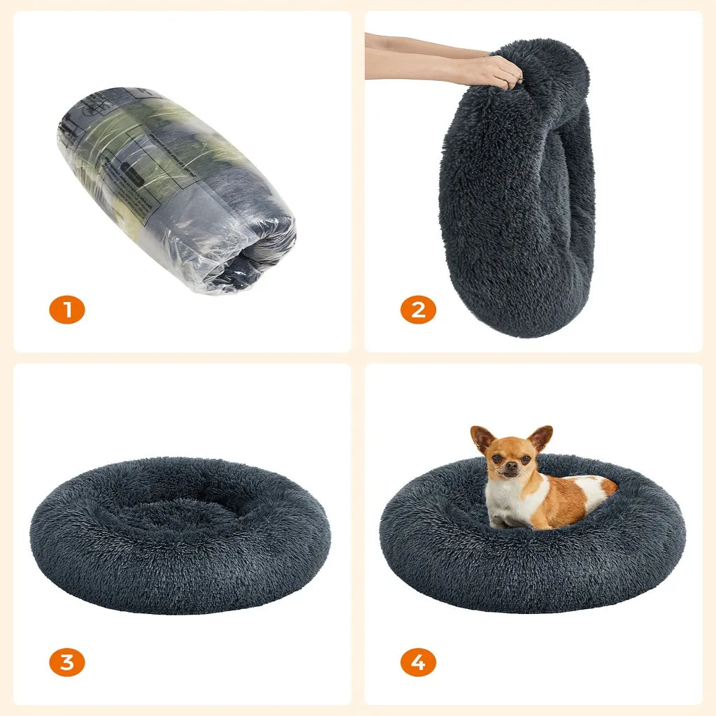 Plush Memory Foam Dog Bed, Washable 60cm - FEANDREA