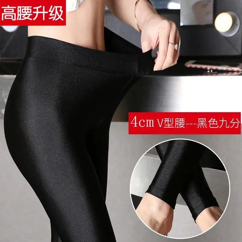 Plush Winter Warm Leggings New High Thicken Ladies Outdoor Black High-waisted Glossy Pants Skinny Pants for Women Legging