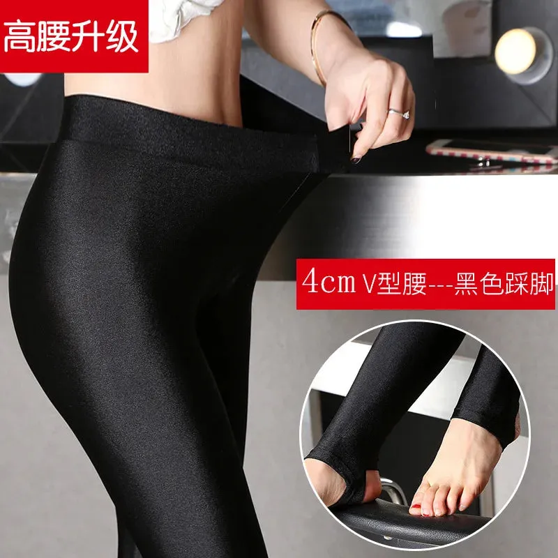 Plush Winter Warm Leggings New High Thicken Ladies Outdoor Black High-waisted Glossy Pants Skinny Pants for Women Legging