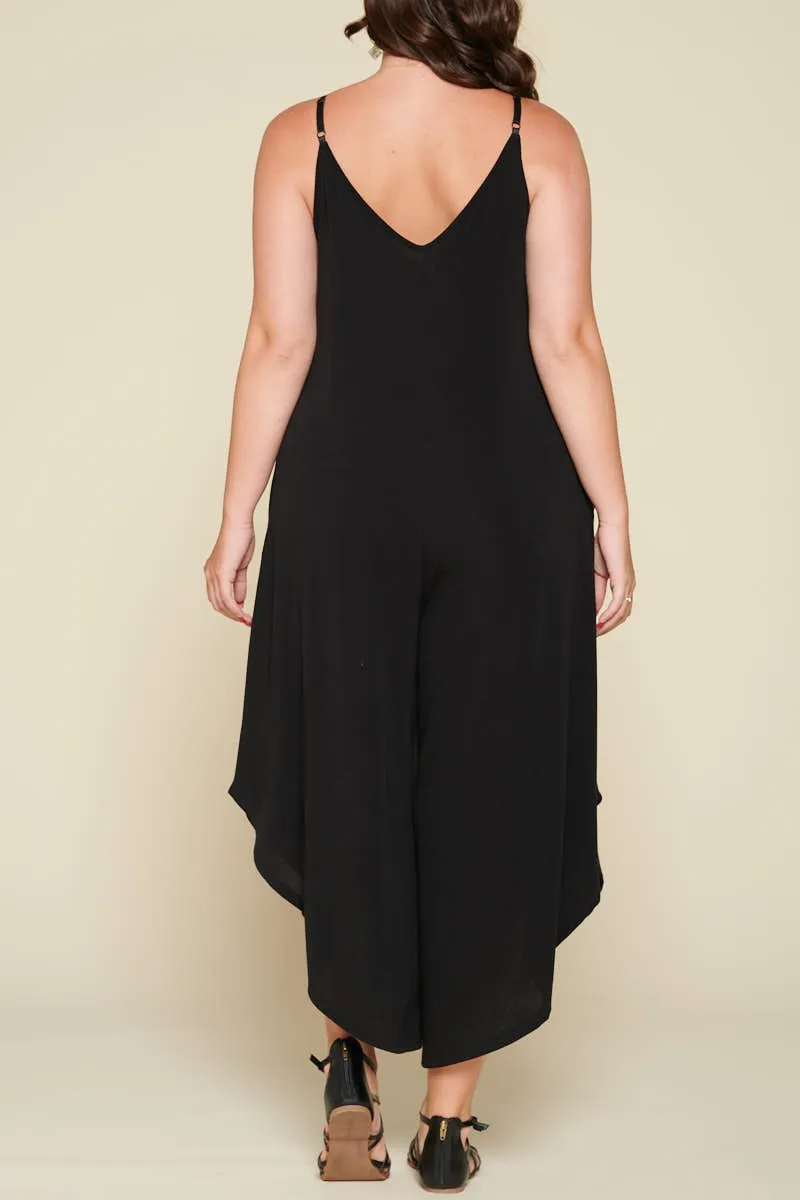 Pointed to You Jumpsuit - Black