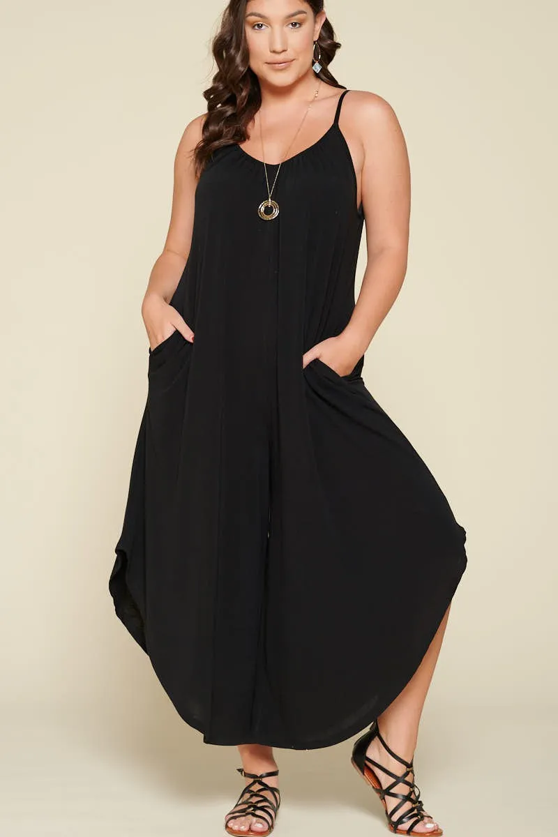 Pointed to You Jumpsuit - Black