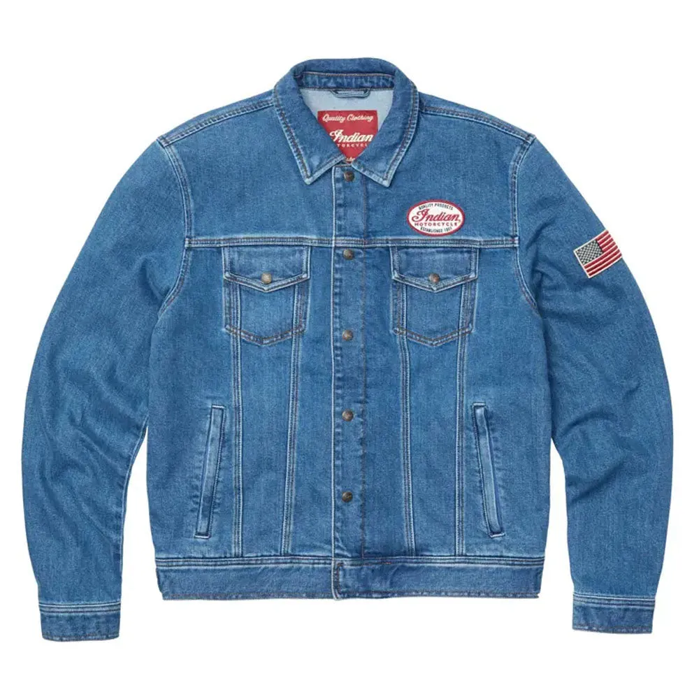 Polaris  Mens Denim Jacket Warm Soft Comfortable Durable Blue