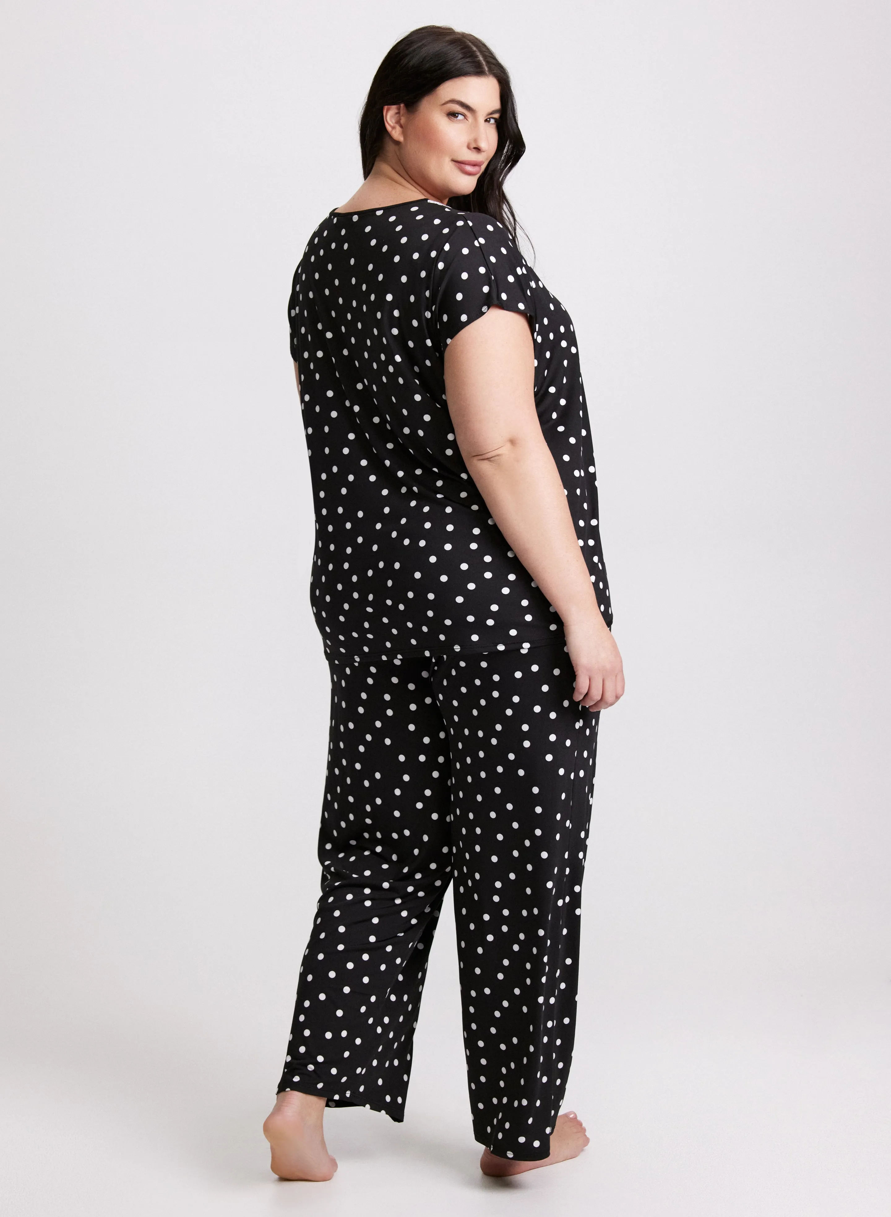 Polka Dot & Lace Pyjama Set