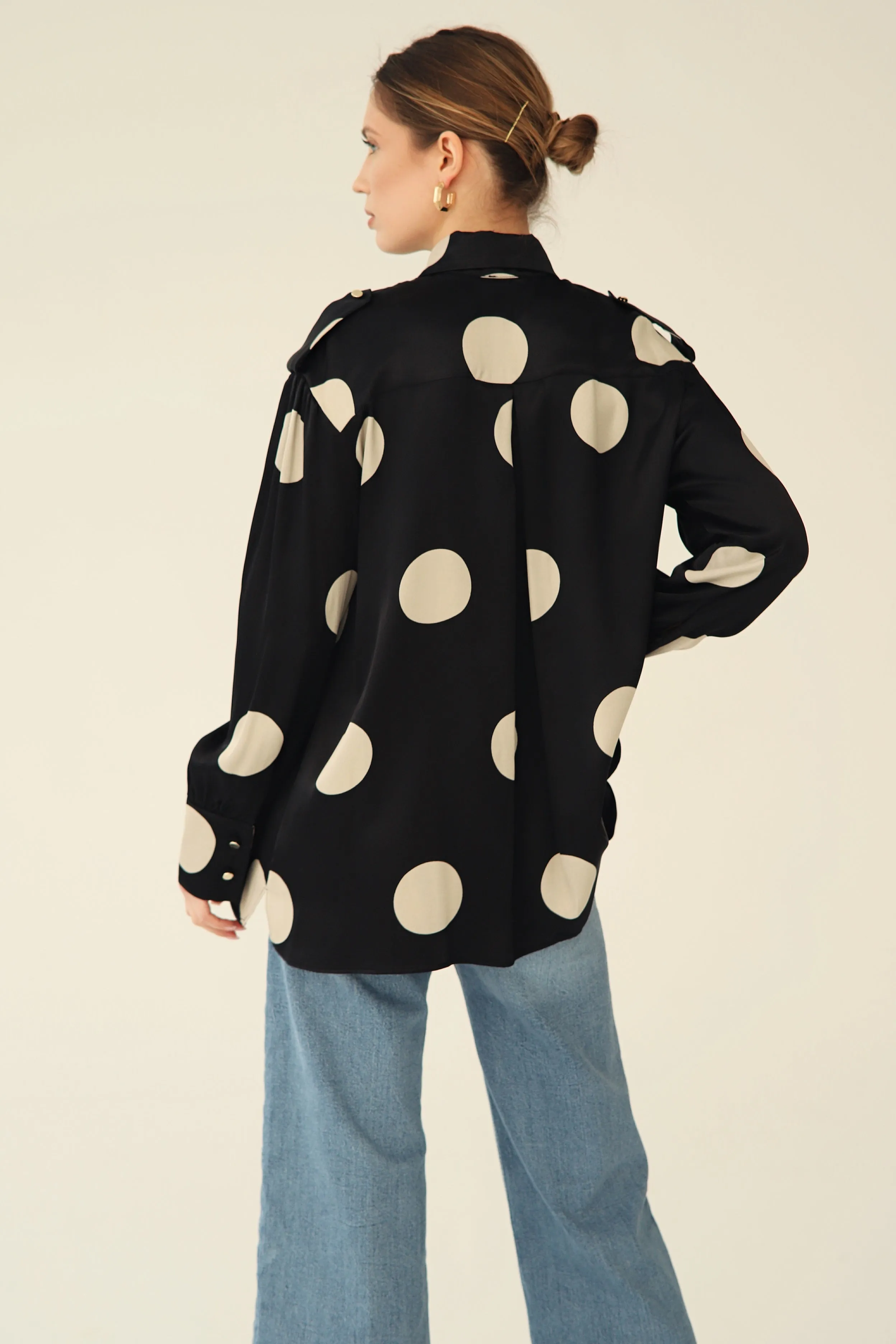 Polka Dot Shirt Black