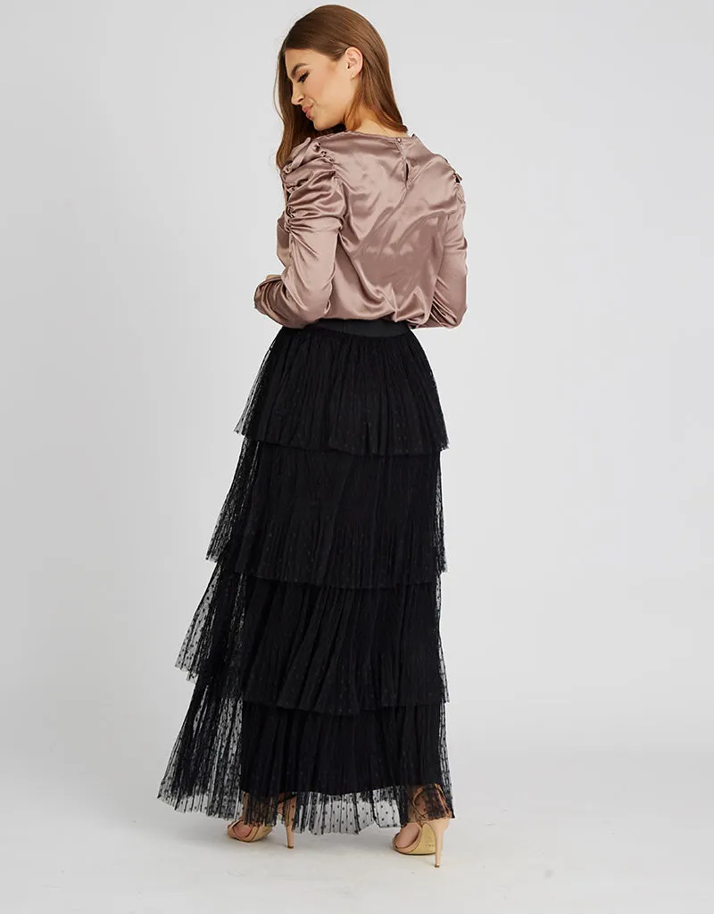 Polka Tiered Tulle Skirt