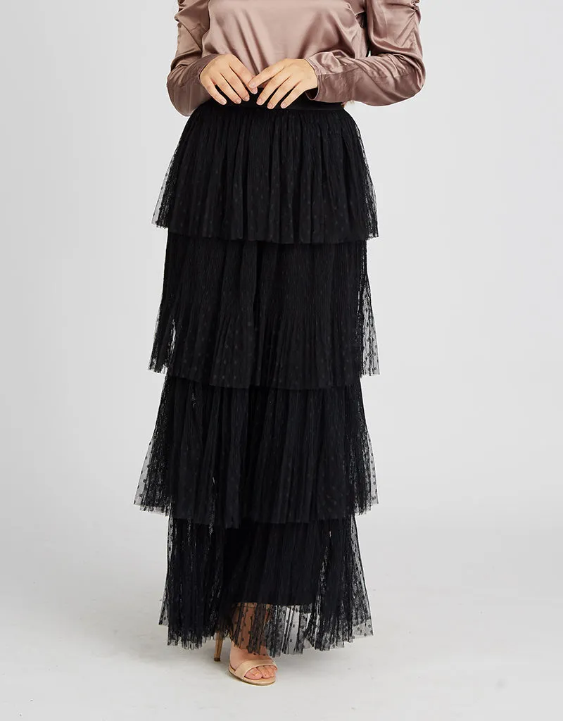 Polka Tiered Tulle Skirt