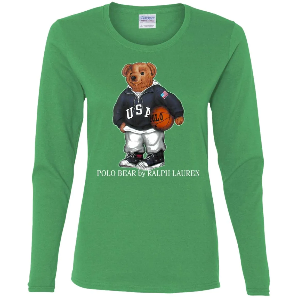 Polo Bear Ralph Lauren Shirt Women Long Sleeve Shirt