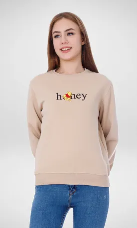 Pooh "Honey" Sweatshirt - Cafe