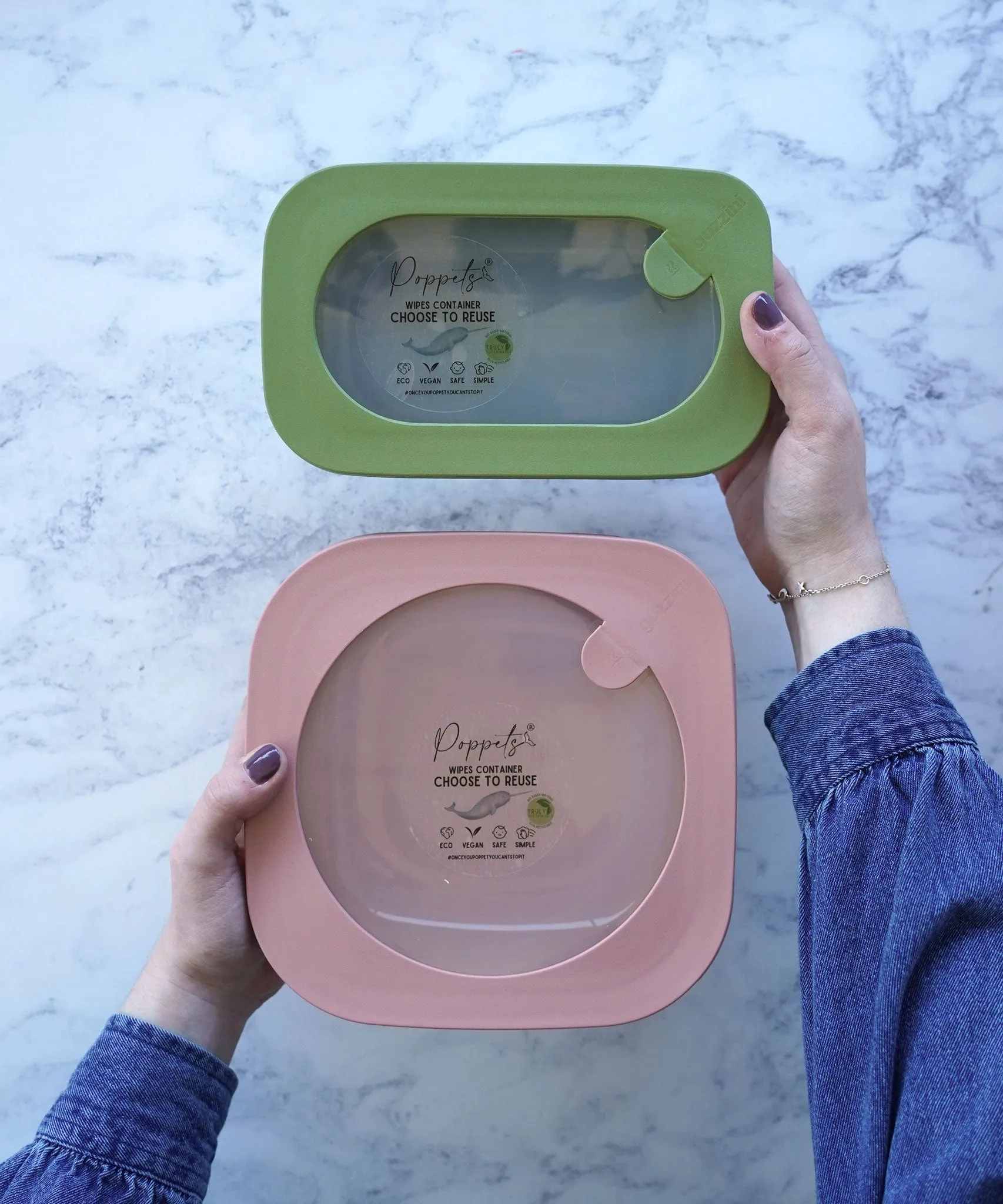 Poppets Reusable Baby Wipes Container