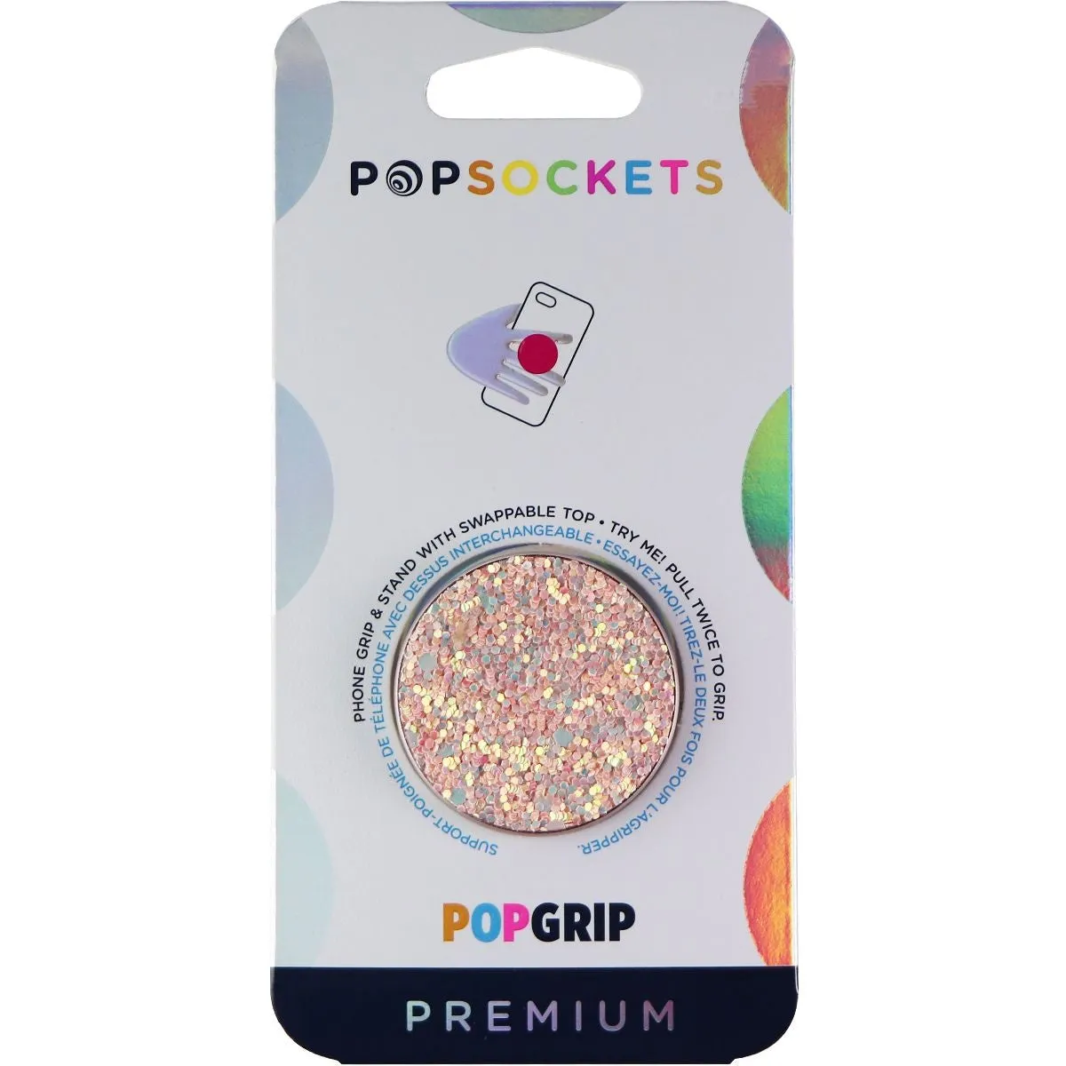 PopSockets PopGrip Premium Swappable Grip for Phones & Tablets - Sparkle Rose