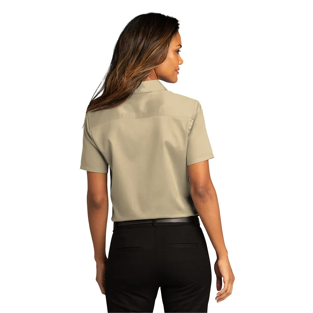 Port Authority® Women's Short Sleeve SuperPro React ™ Twill Shirt - Wheat