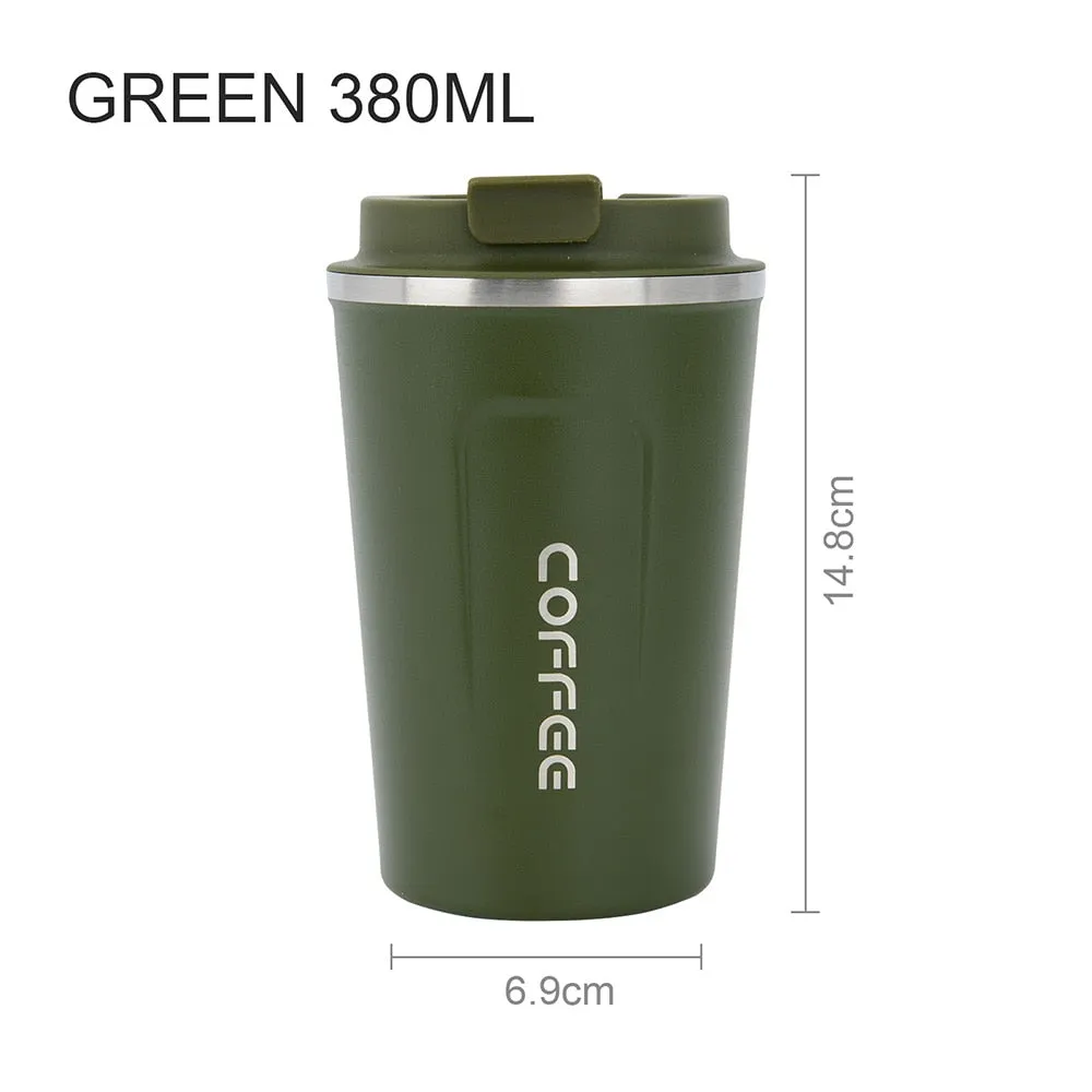 Portable Coffee Thermos Mug with Lock