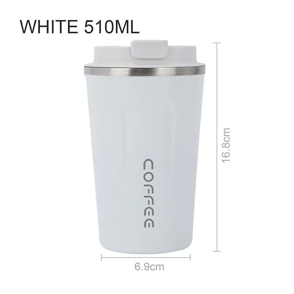 Portable Coffee Thermos Mug with Lock