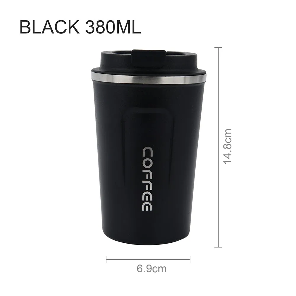 Portable Coffee Thermos Mug with Lock