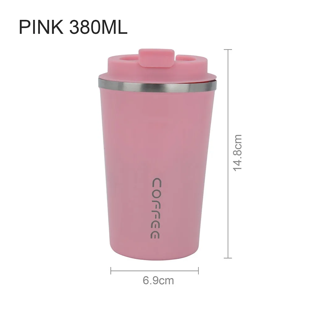 Portable Coffee Thermos Mug with Lock