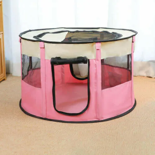 Portable Pet House Oxford Cloth Crate Room Playing