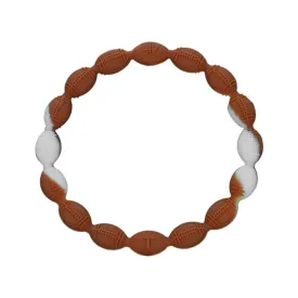 Power Band Football Bracelet | Burnt Orange & White