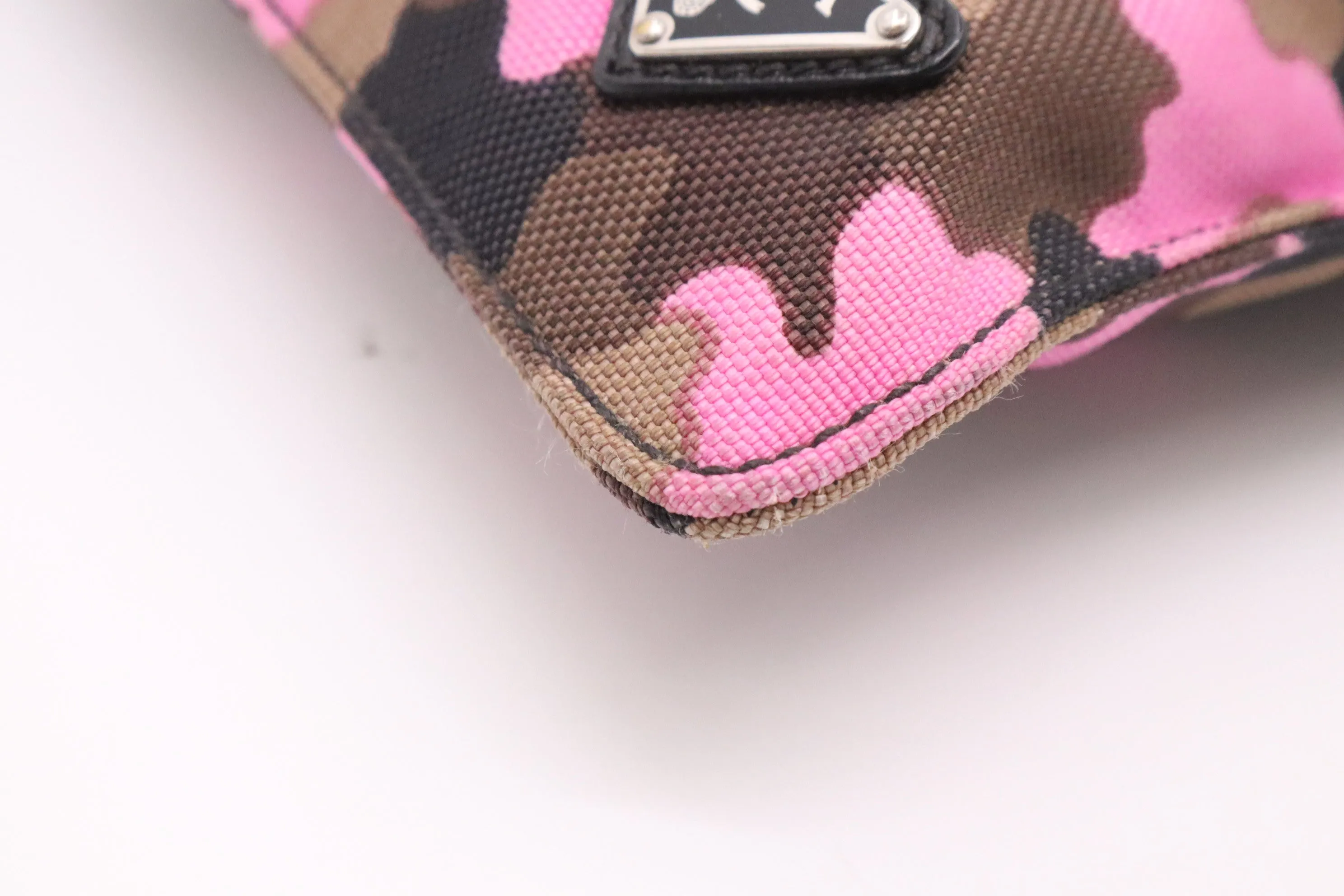 Prada Crossbody in Pink Camouflage Canvas