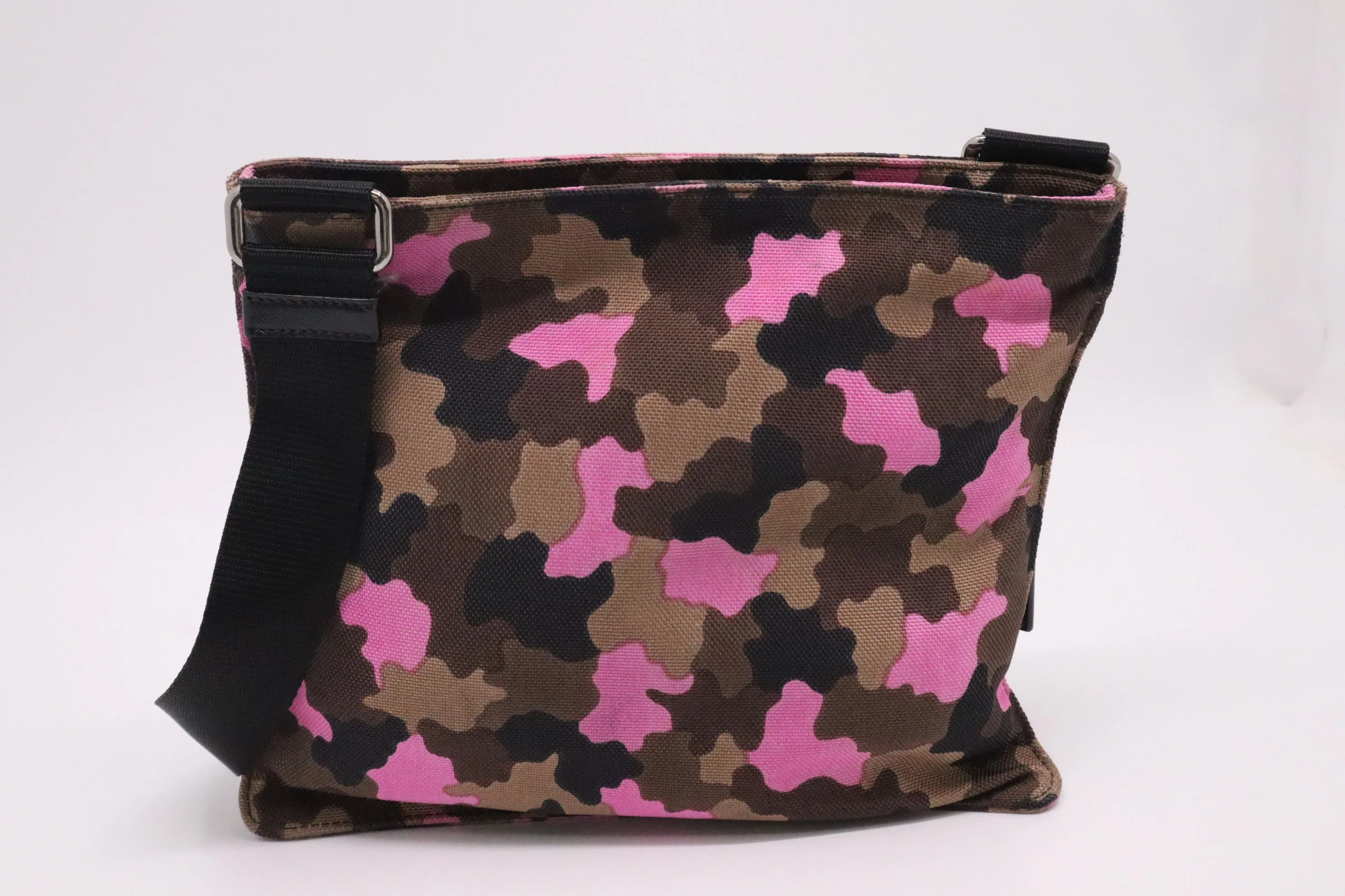 Prada Crossbody in Pink Camouflage Canvas