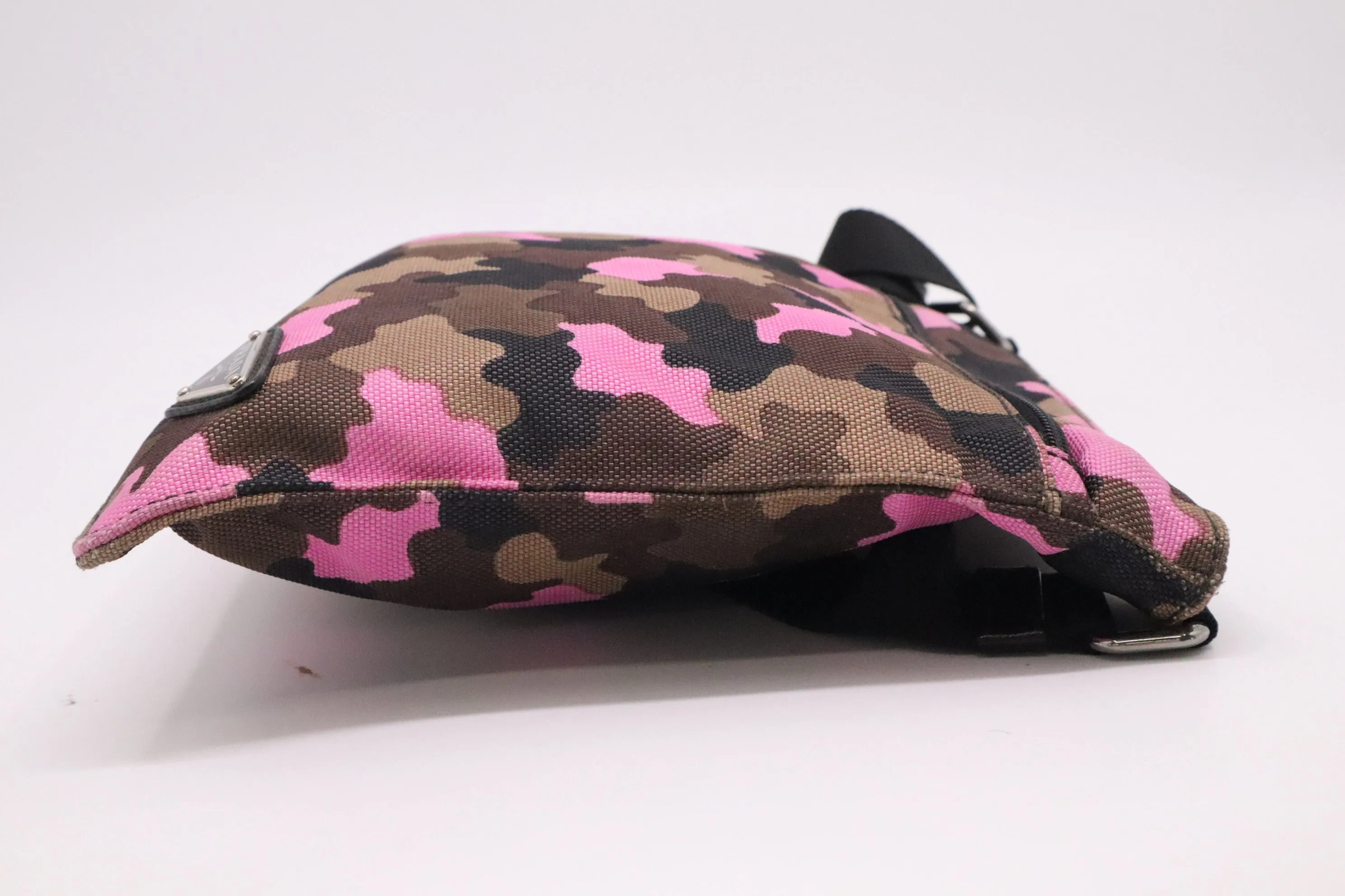 Prada Crossbody in Pink Camouflage Canvas