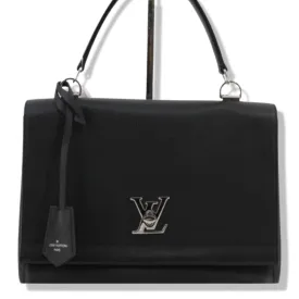 Pre-Owned Louis Vuitton LockMeEver Black Leather 2-way Handbag