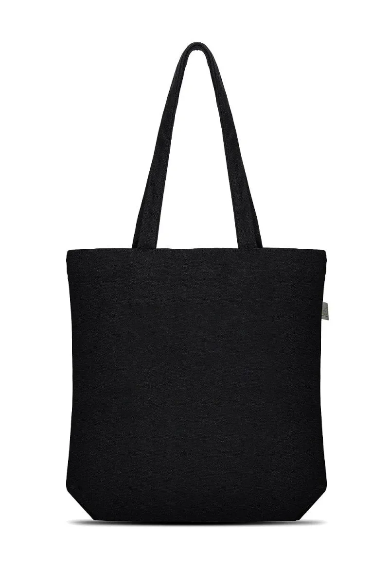 Premium Cotton Canvas Tote Bag- Live Every Moment Black