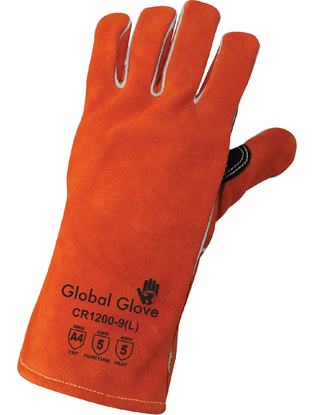 Premium Cowhide Split Full Leather Mig/Tig Welding Cut, Heat, and Puncture Resistant Gloves - LIMITED STOCK - CR1200