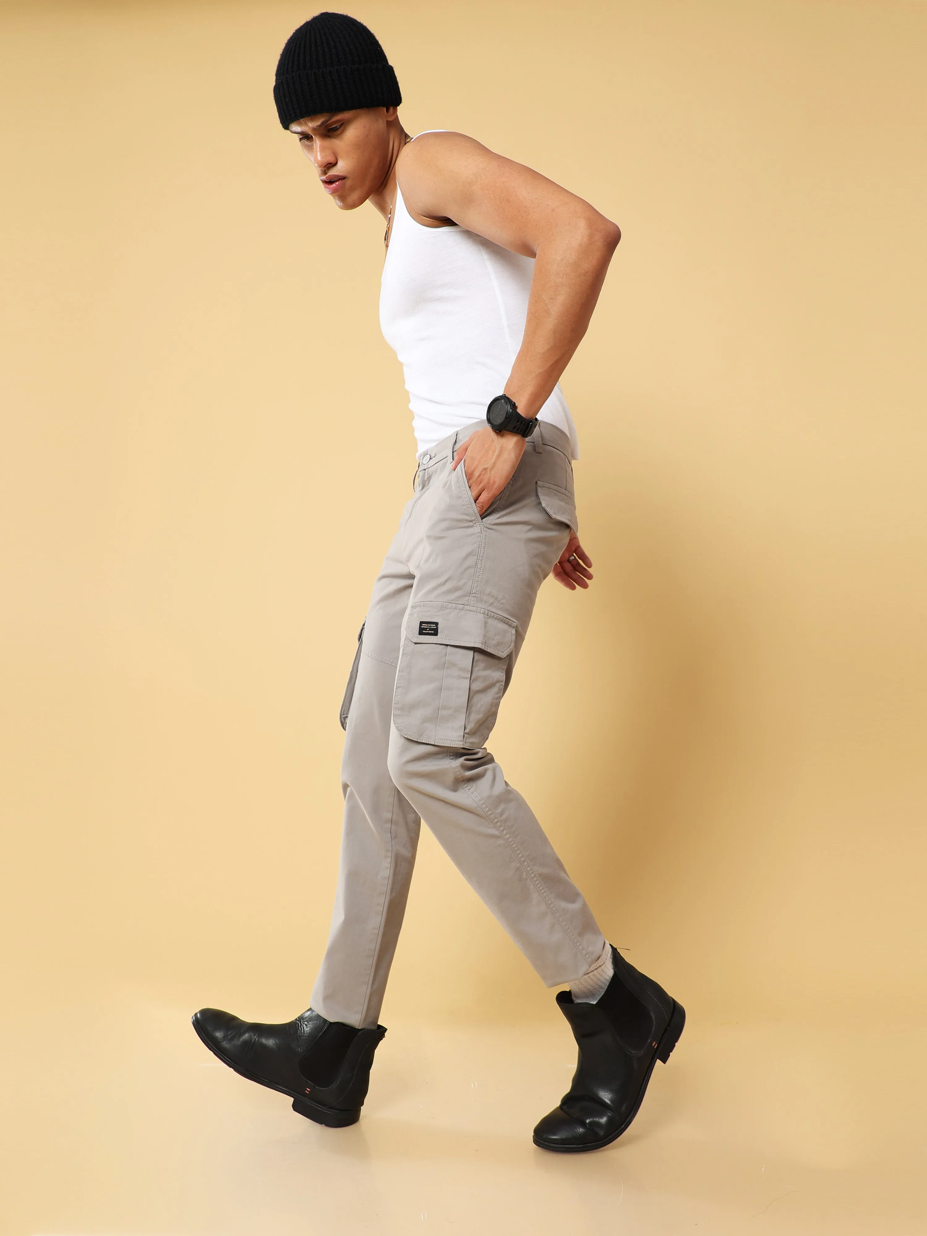 Premium Light Grey Cargo Pant