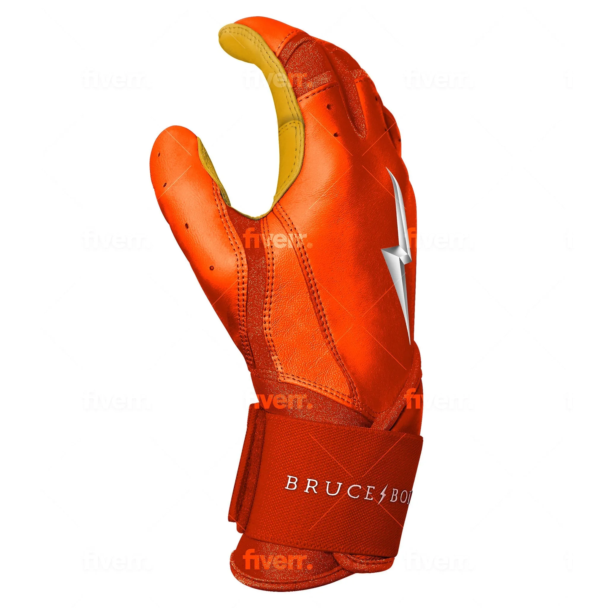 PREMIUM PRO Long Cuff Batting Gloves | ORANGE